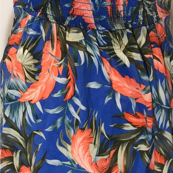 Cotton On Women's Size Small Blue Orange Tropical Mini Sundress Spaghetti Straps - Picture 4 of 7